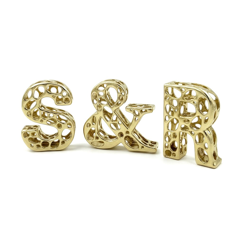 Personalised Antique letters | custom metal alphabet table decor in gold, silver or antique | set of 3, 4 or 5