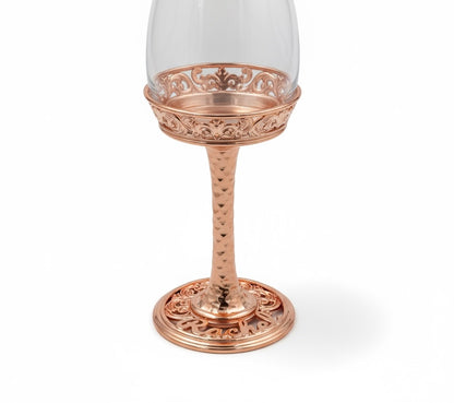 Personalised wine glasses set | electro-formed metal base in gold, silver or antique | set of 2 or 4