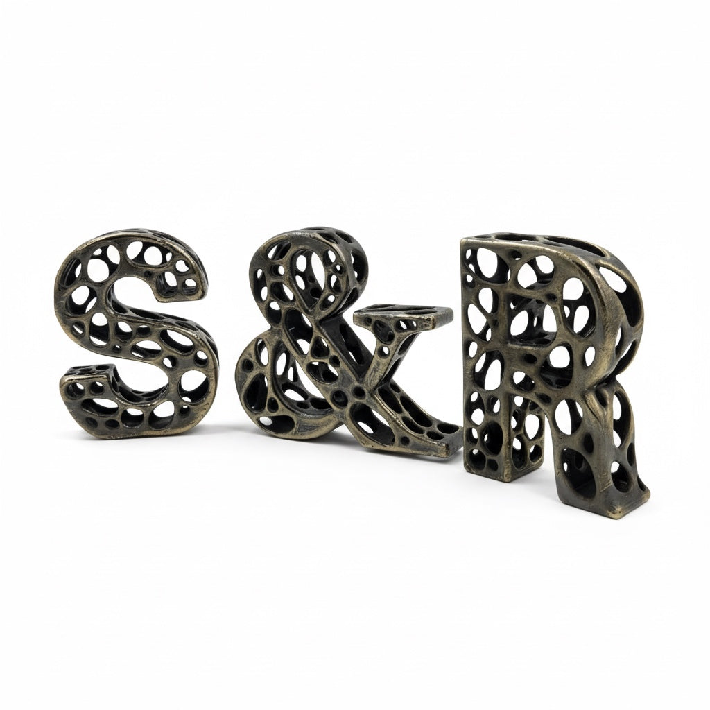 Personalized Nickel Alphabet Letters | Custom Metal Decor