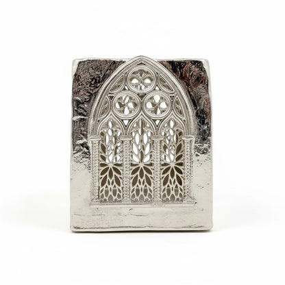 Gothic cathedral tealight holder | Shadow casting candle holder for home decor